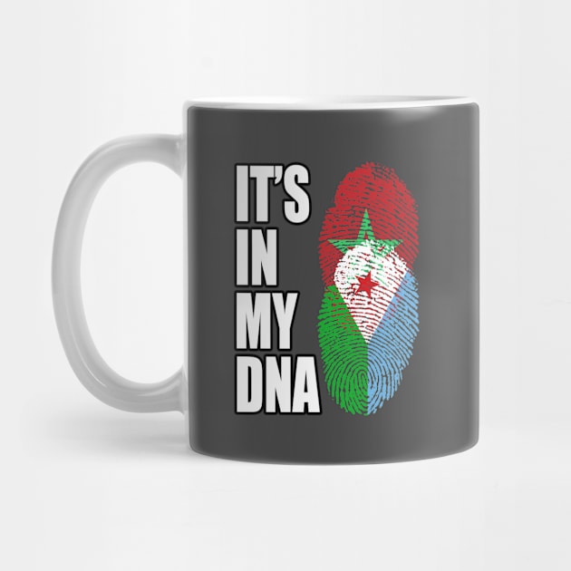 Djiboutian And Moroccan Mix DNA Flag Heritage by Just Rep It!!